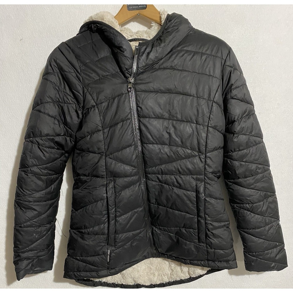 Steve Madden Fur Lined Brown Puffer Jacket‎ Women's Small Preppy Comfort